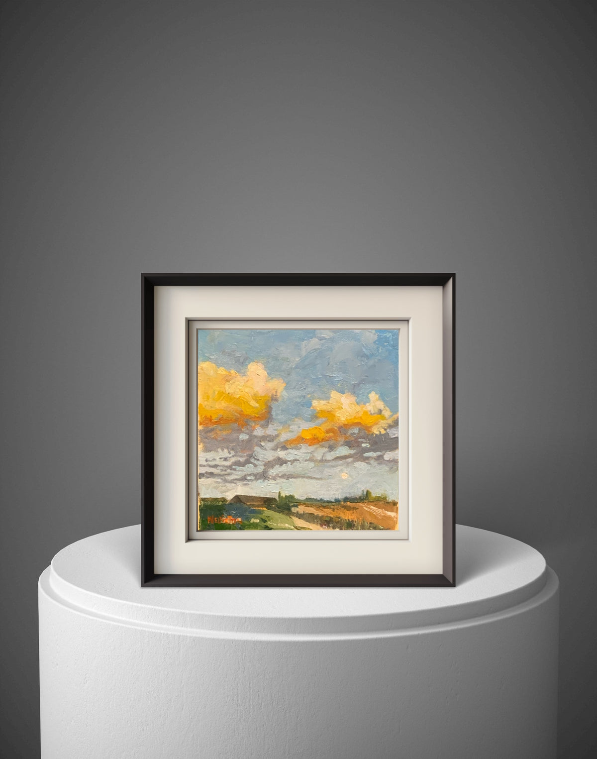 The Fields We Remember – Original Oil Painting, 20 × 20 cm