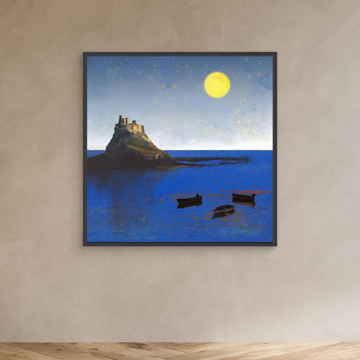 Holy Isle, Lindisfarne Framed Canvas Print