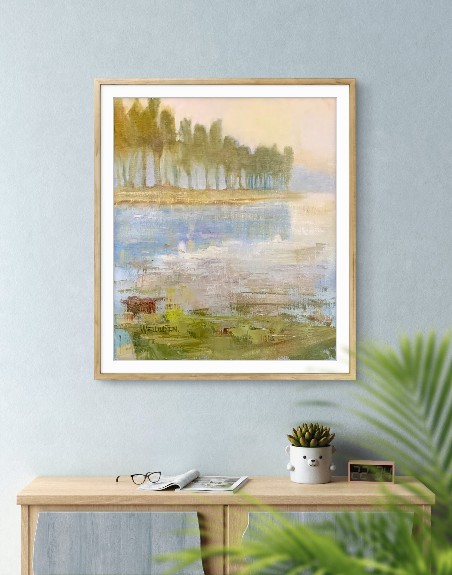 Misty Morning on the Loing, Moret-sur-Loing — Original Oil Painting