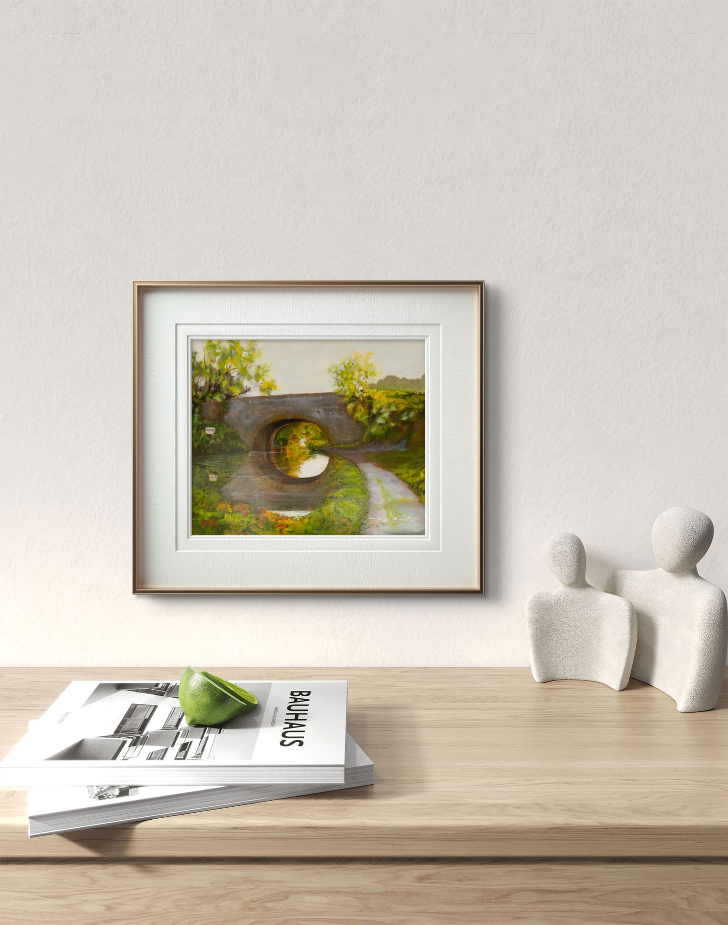 The Cunning Man Bridge – Canal Landscape Art Print | Kennet & Avon Canal | English Waterside Painting