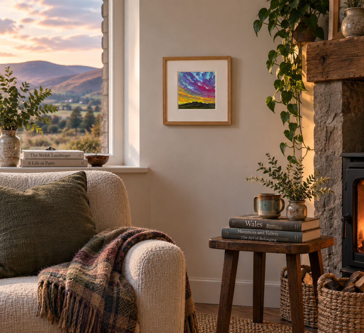Brecon Beacons Sunset — Original Oil Painting