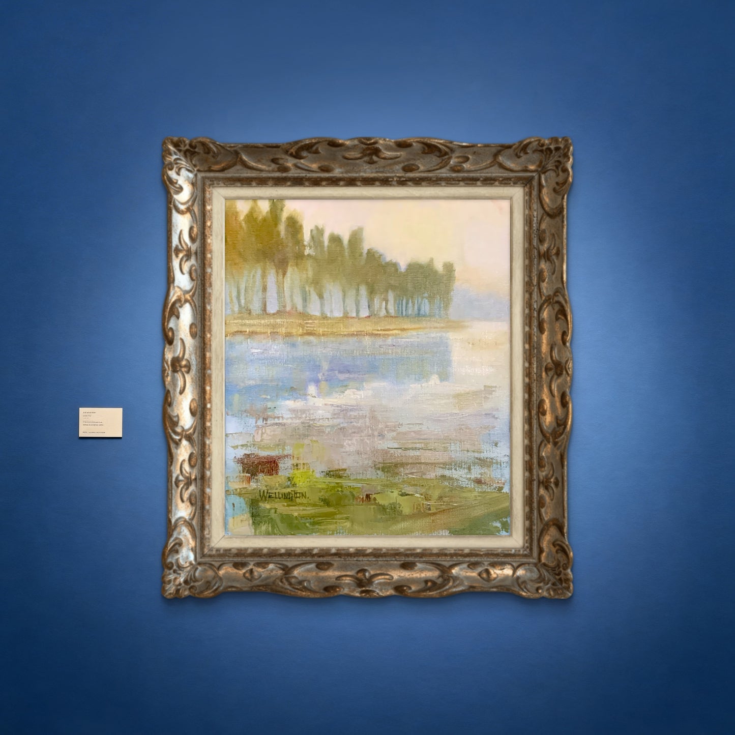 Misty Morning on the Loing, Moret-sur-Loing — Original Oil Painting