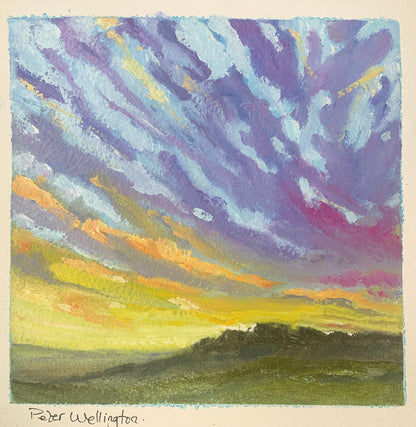 Brecon Beacons Sunset — Original Oil Painting