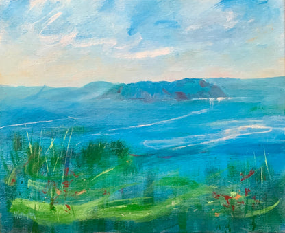Skomer in Blue