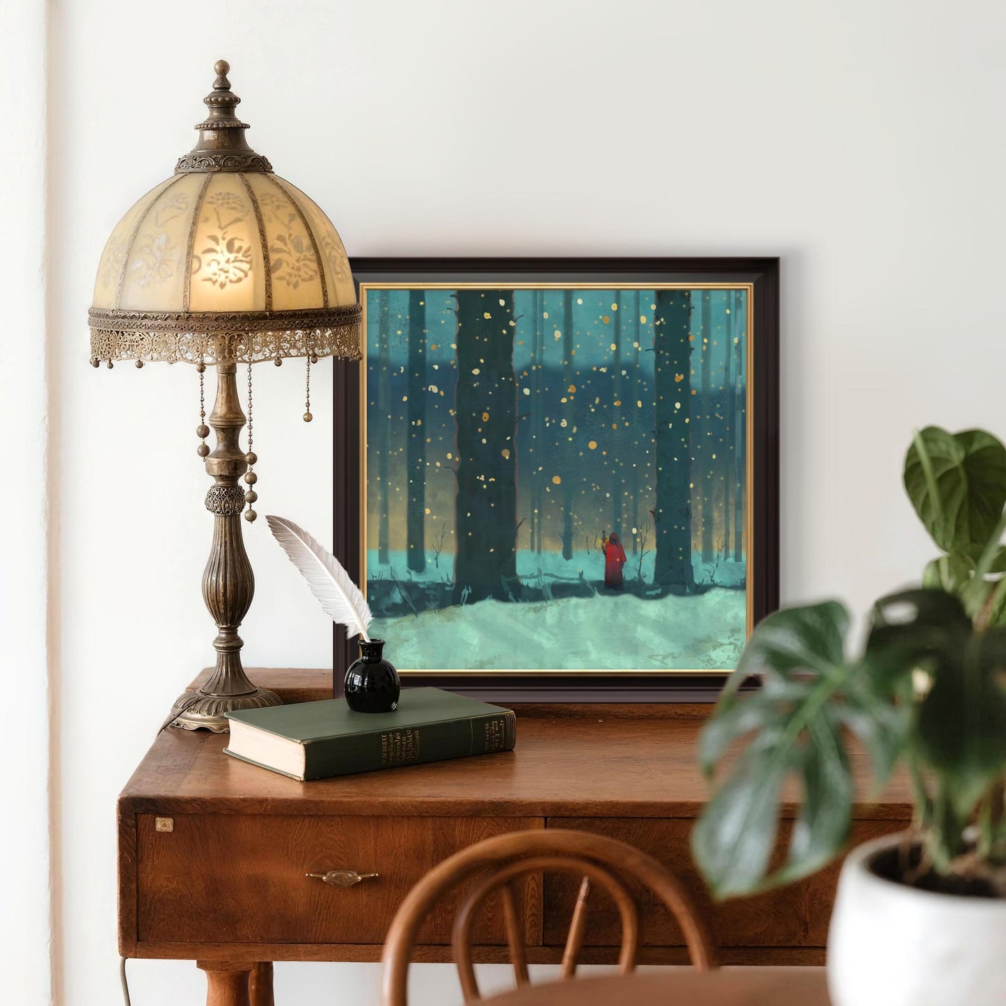 Forest Hermit with Lantern – Giclée Fine Art Print