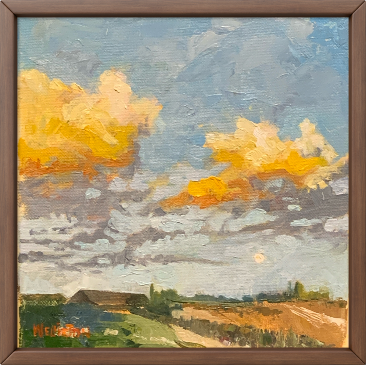 The Fields We Remember – Original Oil Painting, 20 × 20 cm