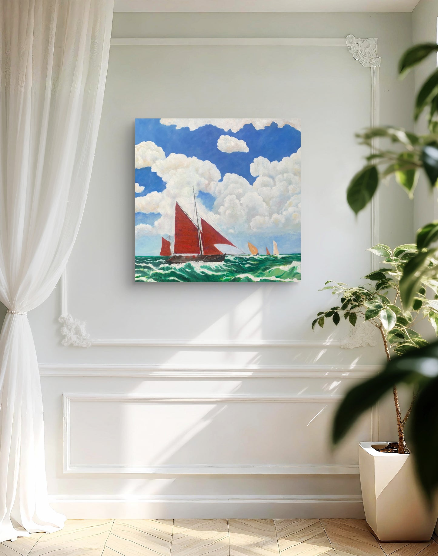 Red Sails — Original Oil Painting