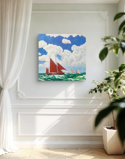 Red Sails — Original Oil Painting