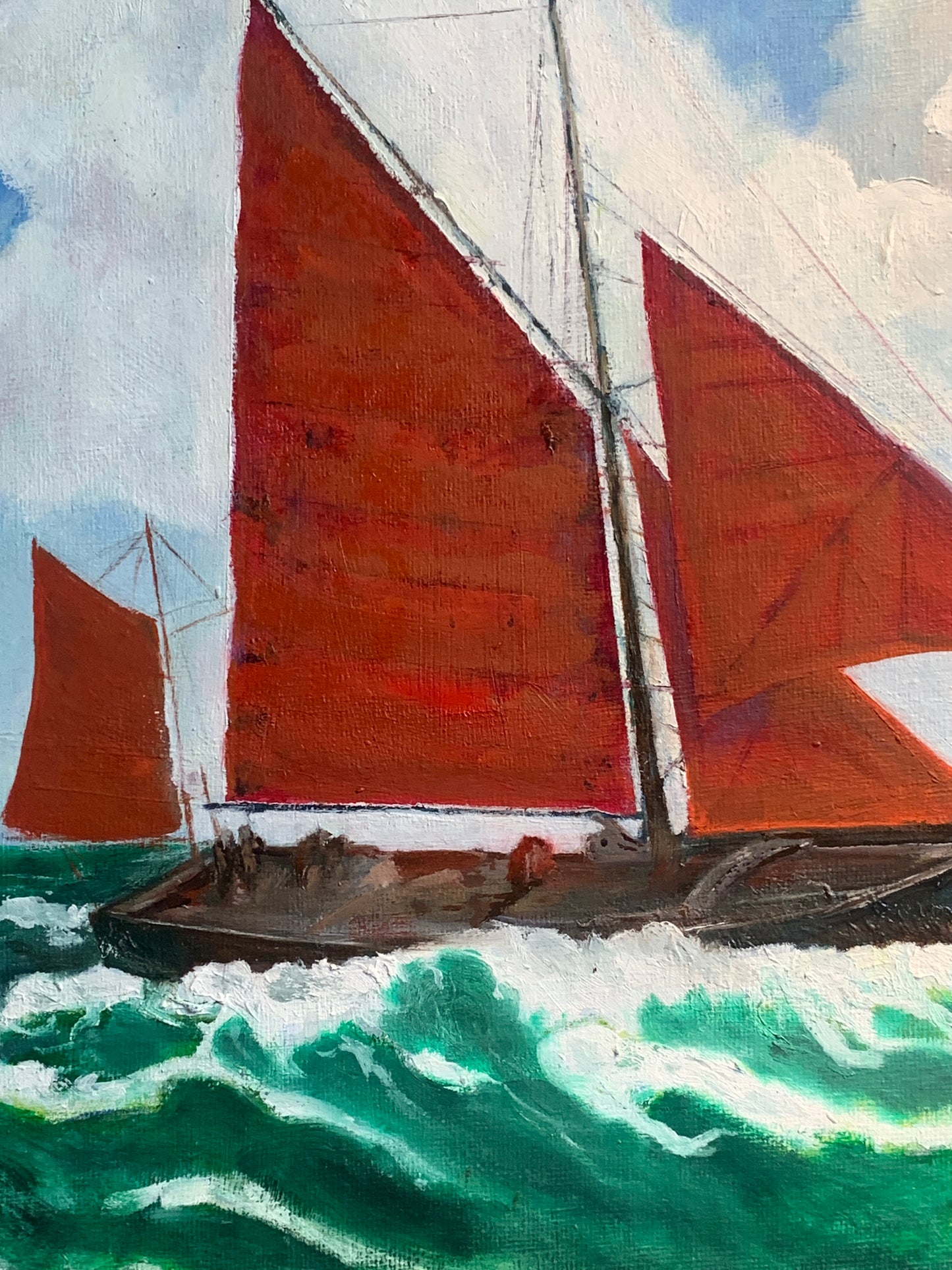 Red Sails — Original Oil Painting