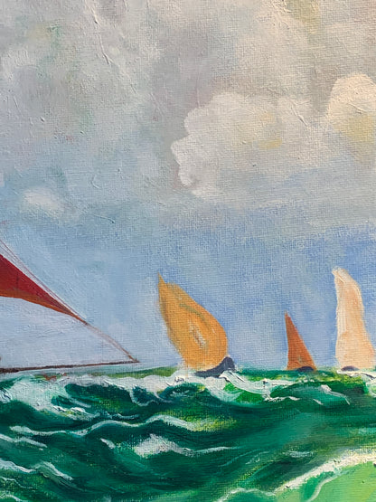 Red Sails — Original Oil Painting