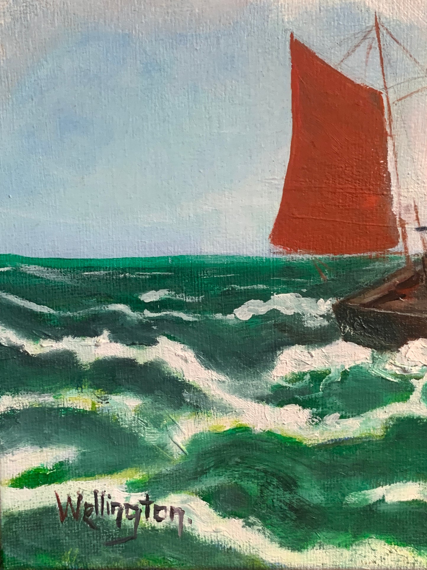 Red Sails — Original Oil Painting