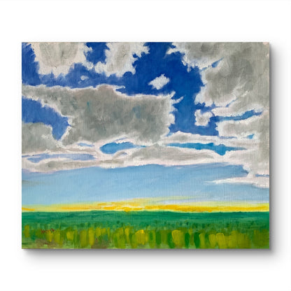 Yellow Over Forest – Original Oil Painting