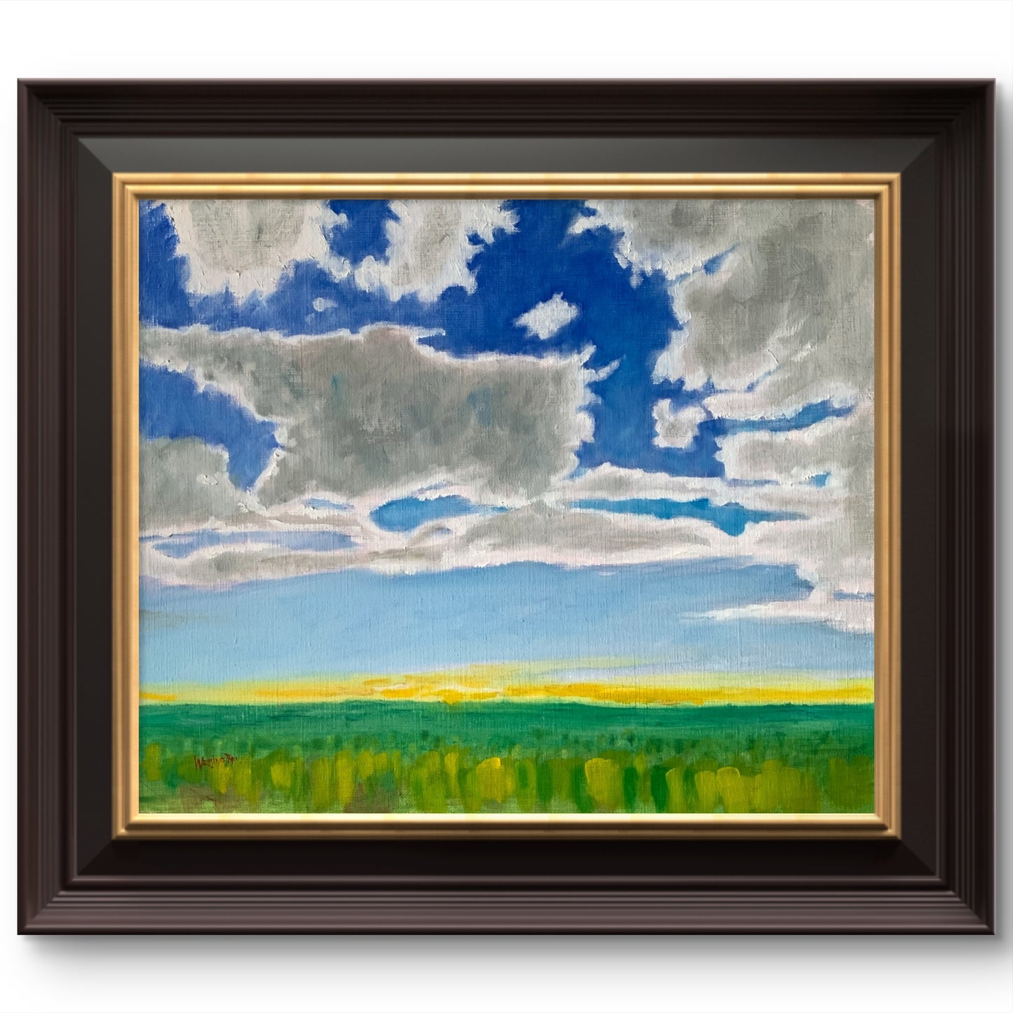 Yellow Over Forest – Original Oil Painting