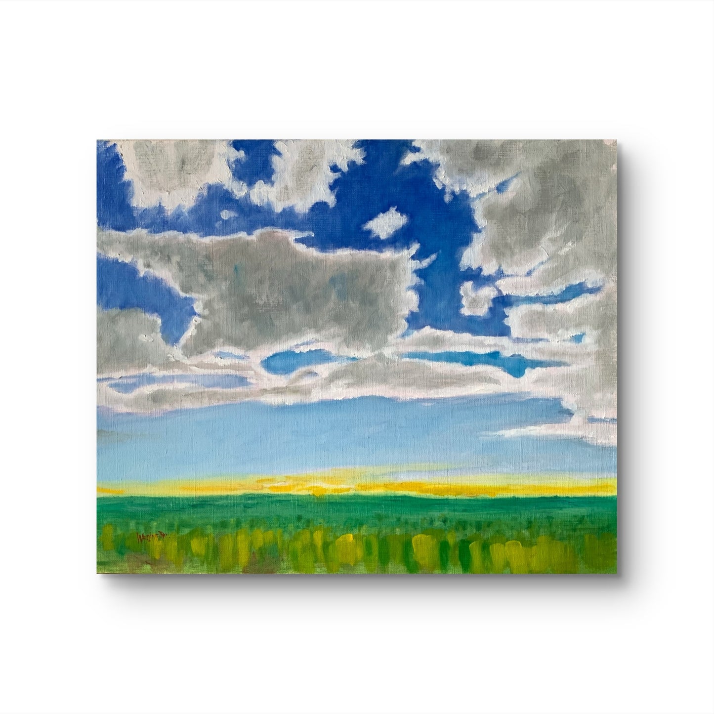 Yellow Over Forest – Original Oil Painting