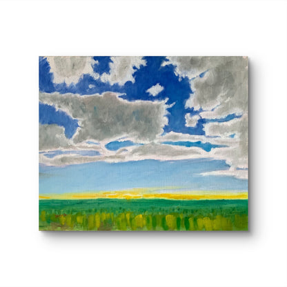 Yellow Over Forest – Original Oil Painting