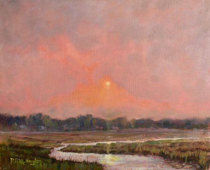 Pink Sky Landscape Giclée Print | Atmospheric Fine Art