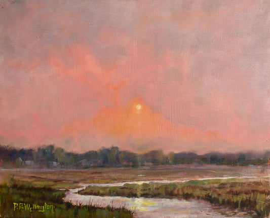 Pink Sky Landscape Giclée Print | Atmospheric Fine Art