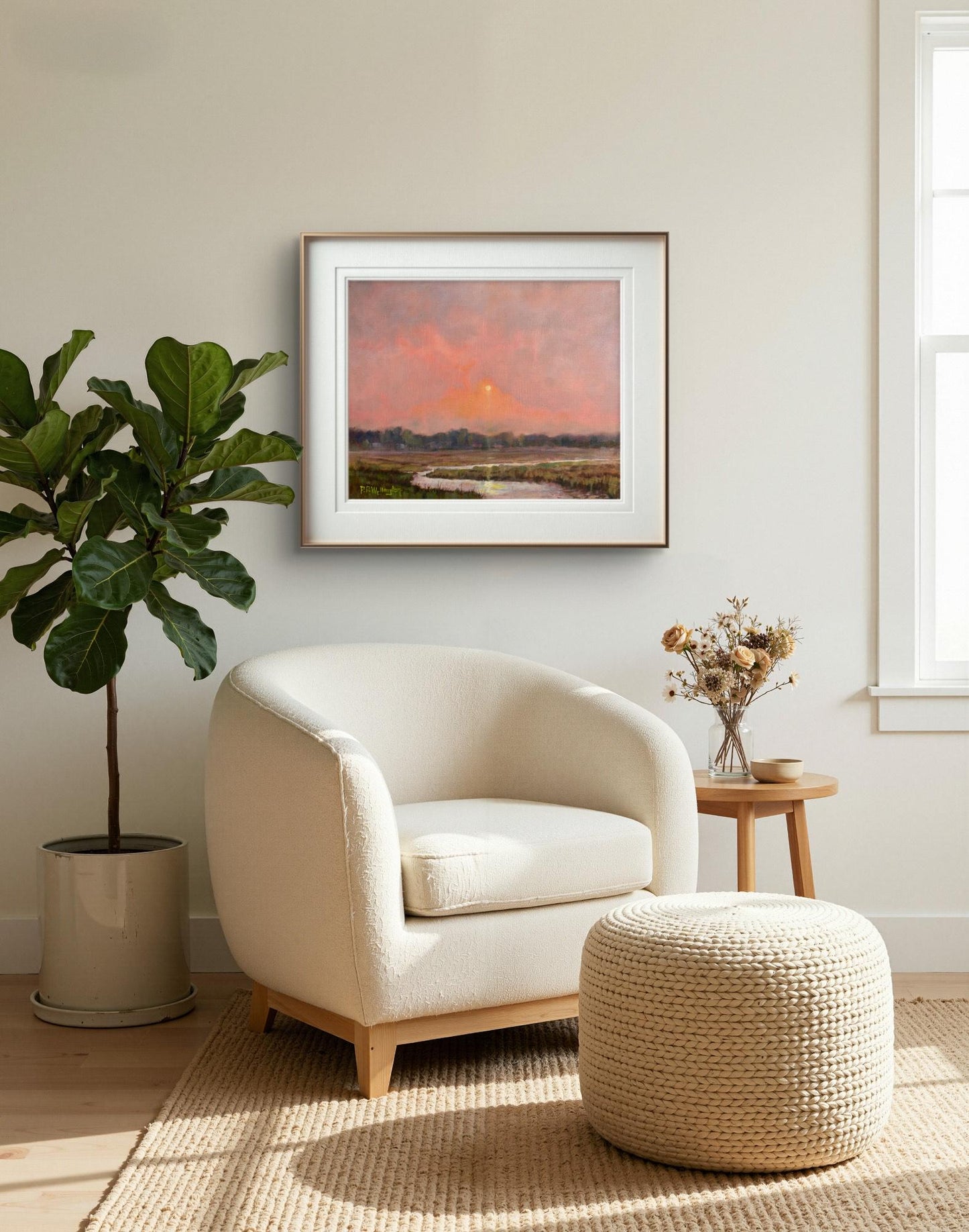 Pink Sky Landscape Giclée Print | Atmospheric Fine Art