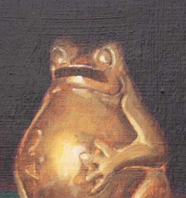 Still Life with Frog – Giclée Fine Art Print | Contemporary Still Life Painting | Frog Art Print | Quiet Whimsical Wall Art