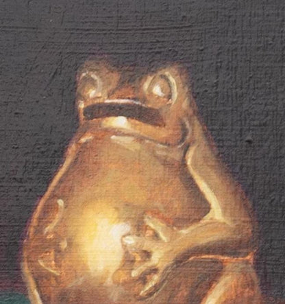 Still Life with Frog – Giclée Fine Art Print | Contemporary Still Life Painting | Frog Art Print | Quiet Whimsical Wall Art