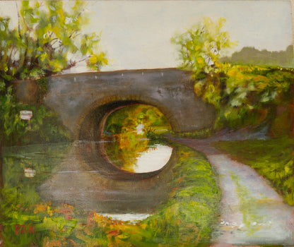 The Cunning Man Bridge – Canal Landscape Art Print | Kennet & Avon Canal | English Waterside Painting