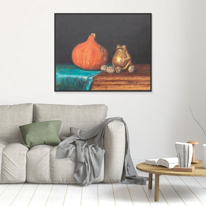 Froggy — Framed Canvas Print