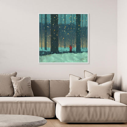 Hermit in the Forest — Framed Canvas Print