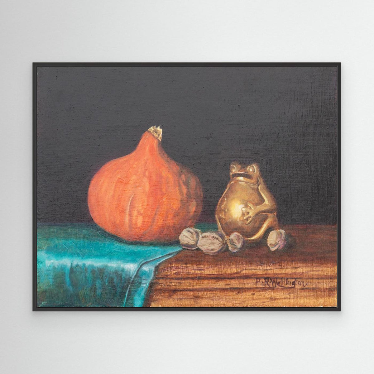 Froggy — Framed Canvas Print