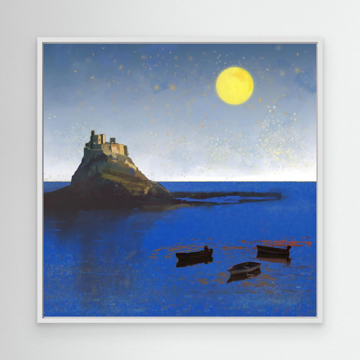 Holy Isle, Lindisfarne Framed Canvas Print