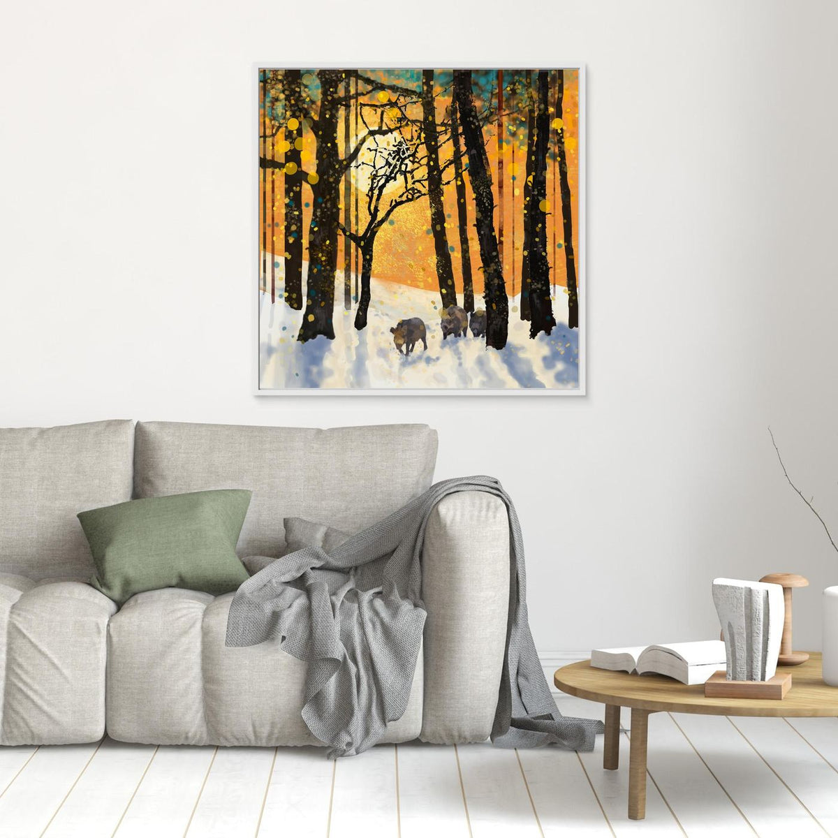 Forest Boars in Snow