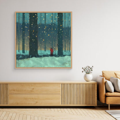 Hermit in the Forest — Framed Canvas Print