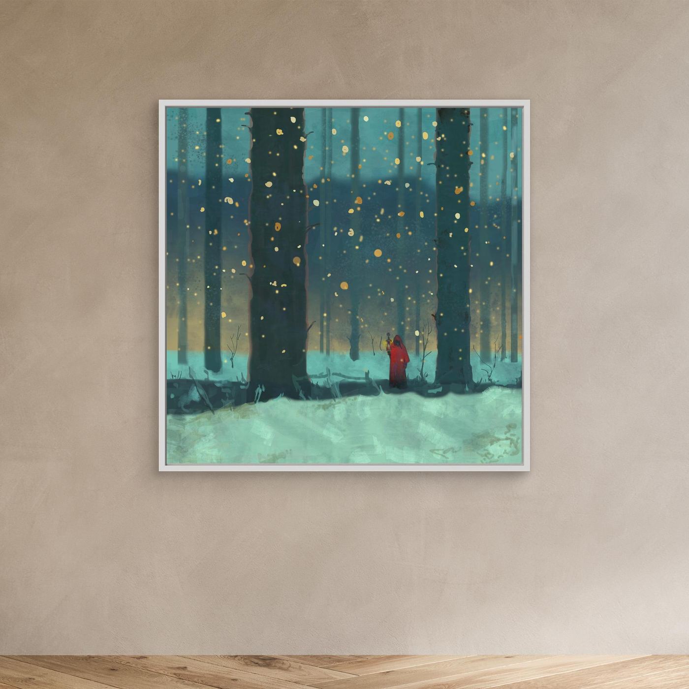 Hermit in the Forest — Framed Canvas Print