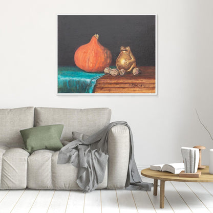 Froggy — Framed Canvas Print