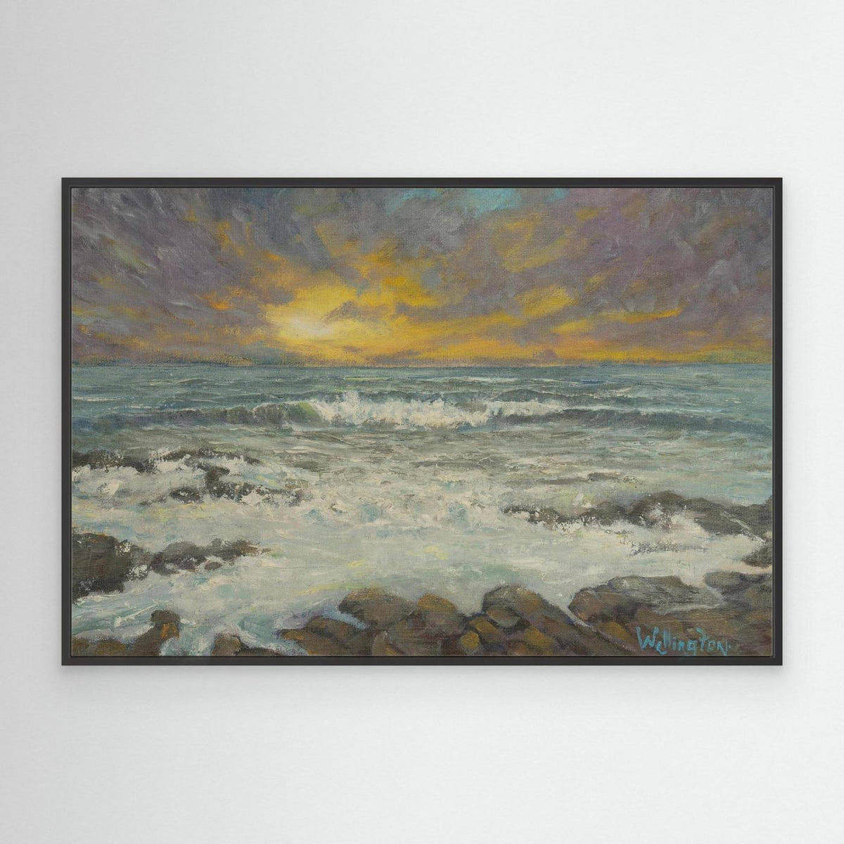 Where the Light Returns – Framed Canvas Seascape Print