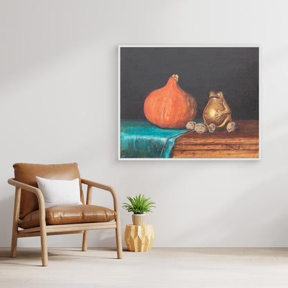 Froggy — Framed Canvas Print
