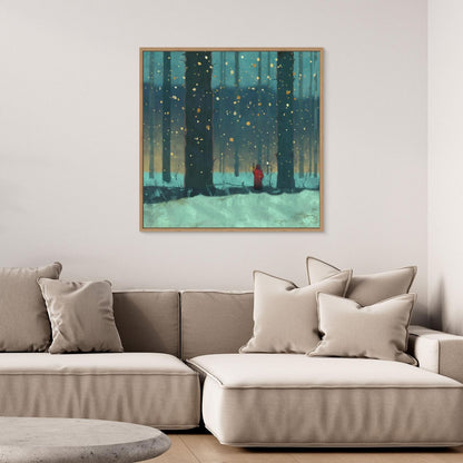 Hermit in the Forest — Framed Canvas Print
