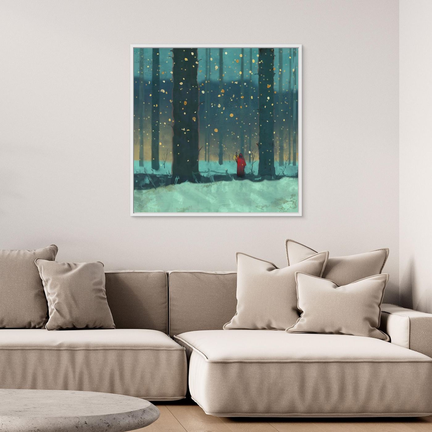 Hermit in the Forest — Framed Canvas Print