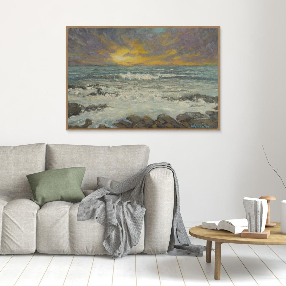 Where the Light Returns – Framed Canvas Seascape Print