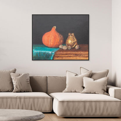 Froggy — Framed Canvas Print