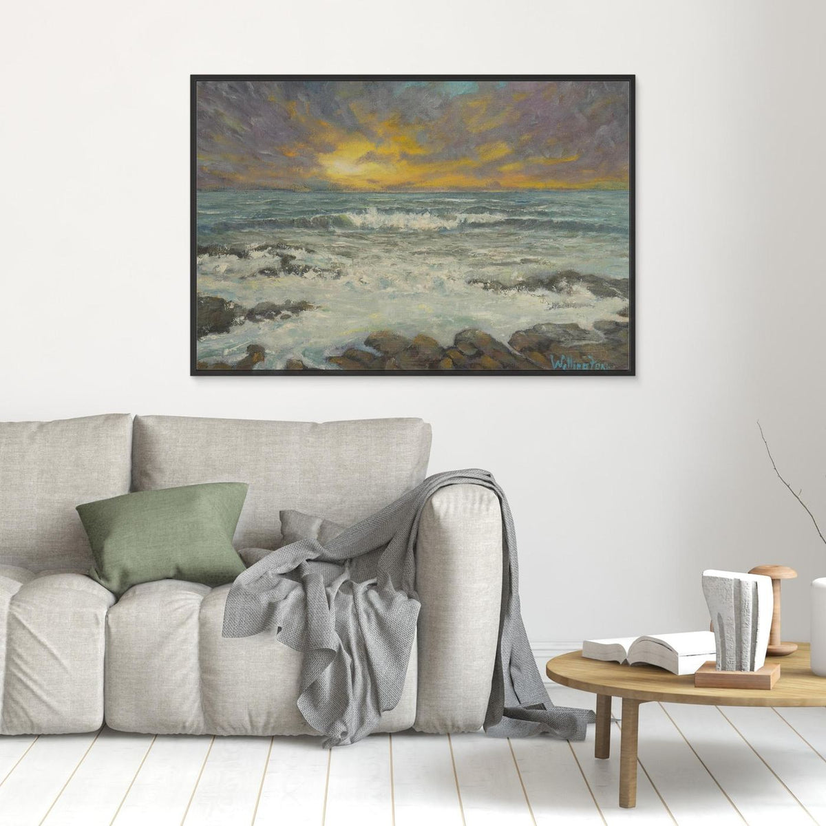 Where the Light Returns – Framed Canvas Seascape Print