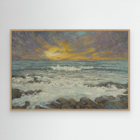 Where the Light Returns – Framed Canvas Seascape Print
