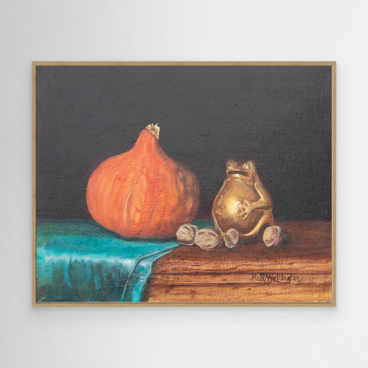 Froggy — Framed Canvas Print