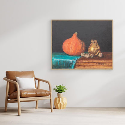 Froggy — Framed Canvas Print
