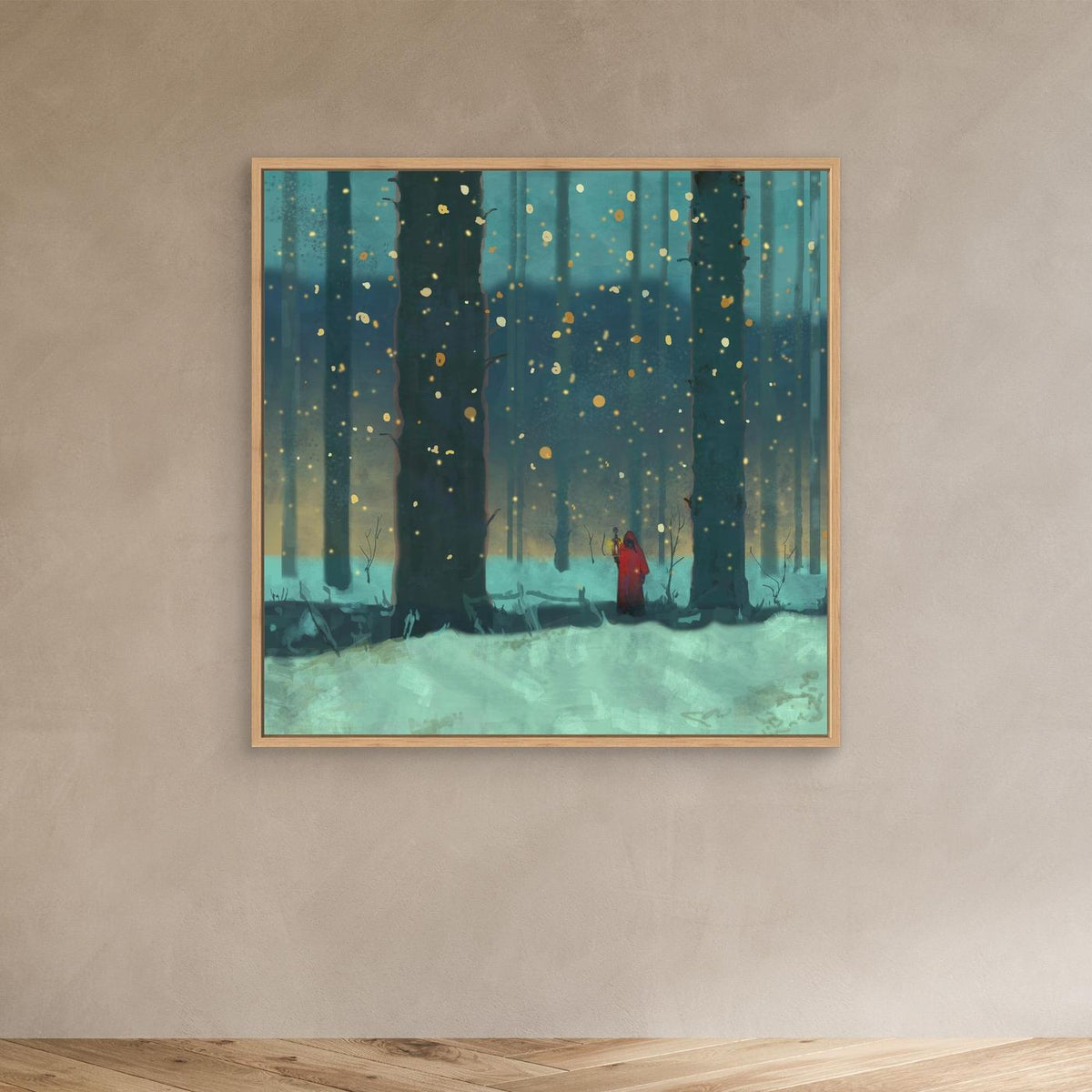 Hermit in the Forest — Framed Canvas Print