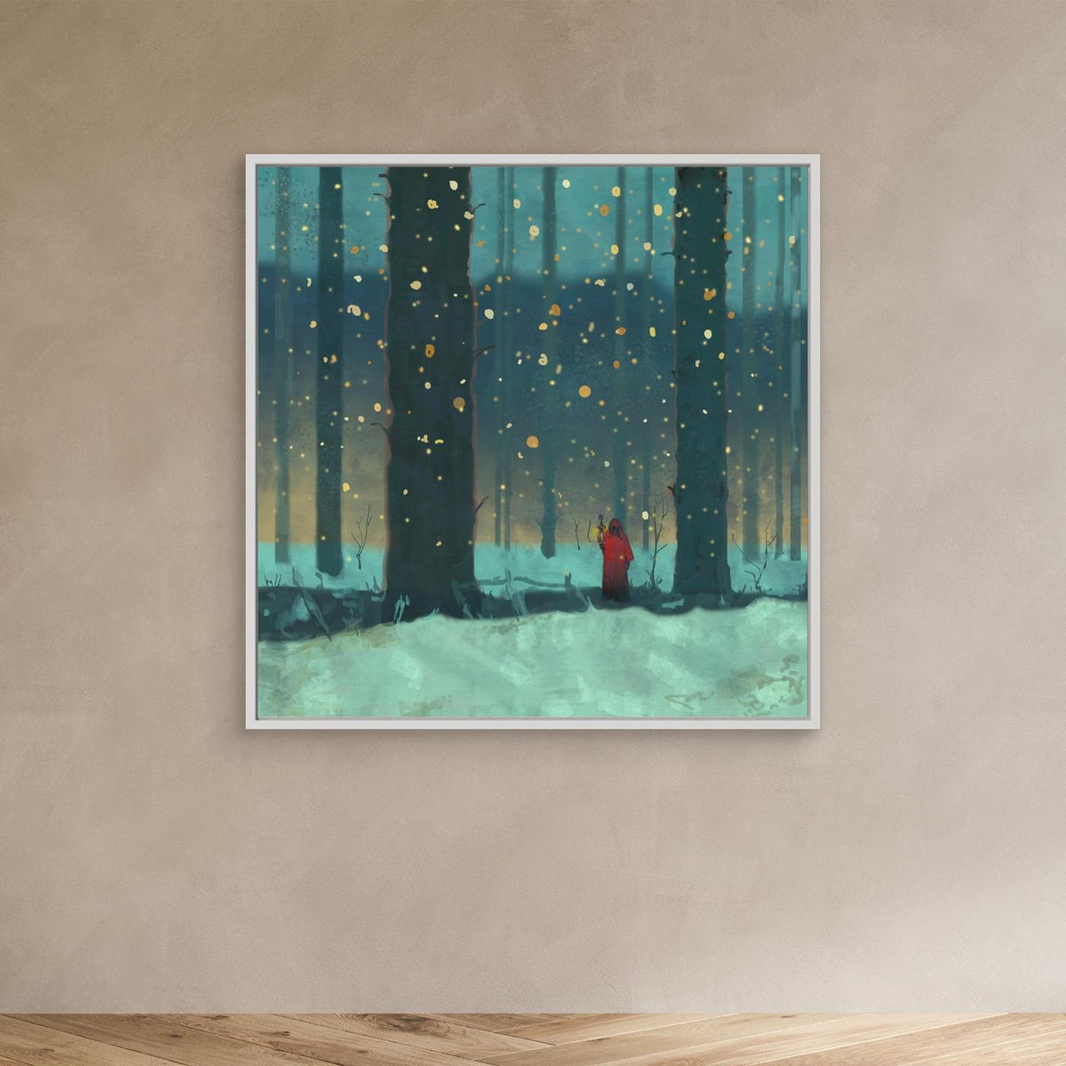 Hermit in the Forest — Framed Canvas Print