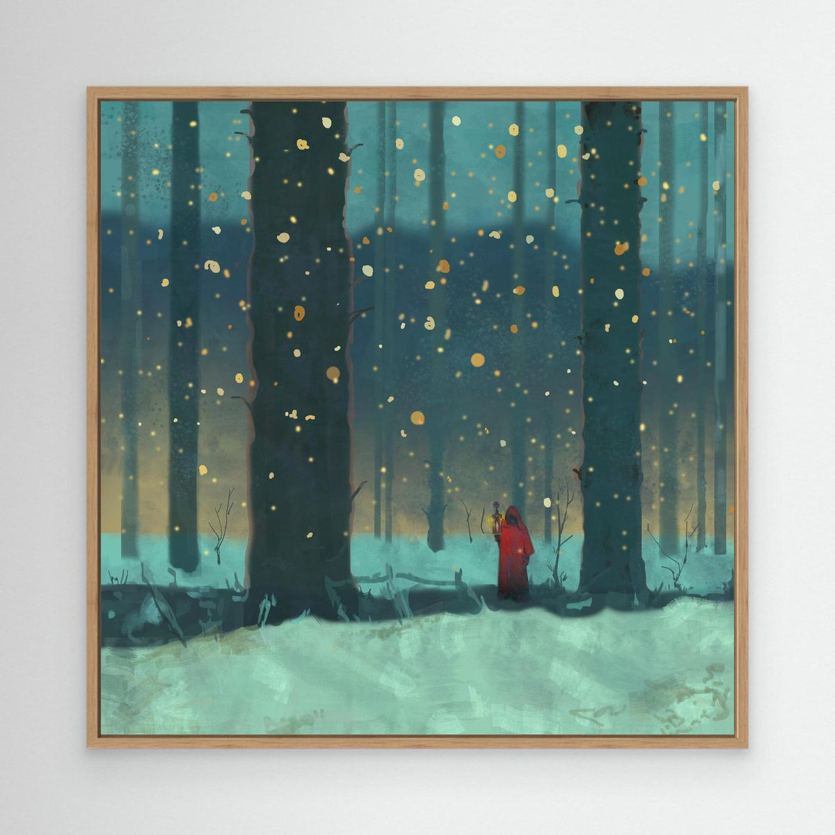 Hermit in the Forest — Framed Canvas Print