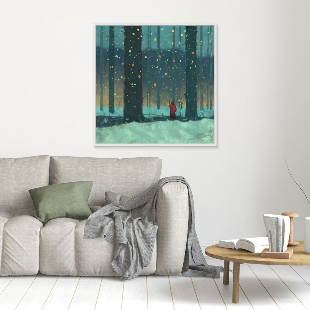 Hermit in the Forest — Framed Canvas Print