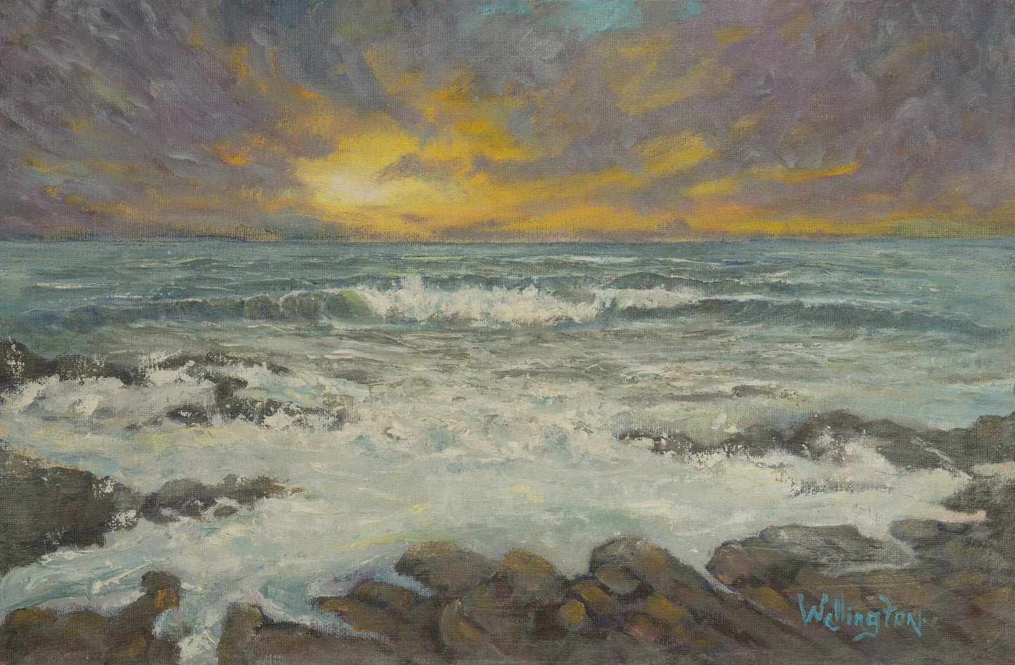 Dusk Seascape Art Print – Giclée on Etching Paper