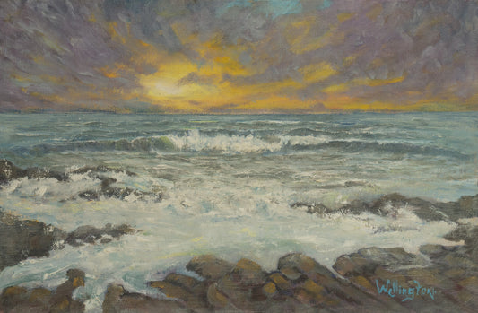Dusk Seascape Art Print – Giclée on Etching Paper